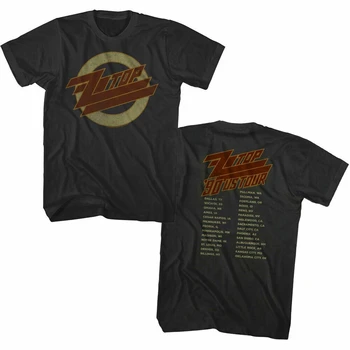 Zz Top Turnê Pelos Eua, 1990 Mens T-Shirt Vintage Logotipo Da Banda De Rock Álbum Concerto Merch(1)