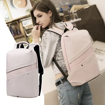 moda das mulheres de negócios mochila para notebook de 15,6 polegadas cor-de-rosa impermeável mulheres mochilas para viagem anti-roubo de mochila saco feminino 0