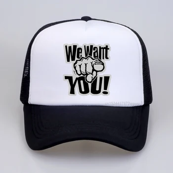 nós queremos que você boné de beisebol com a banda de rock os fãs chapéu homens, as mulheres formam a malha chapéus de sol regulável snapback caps osso